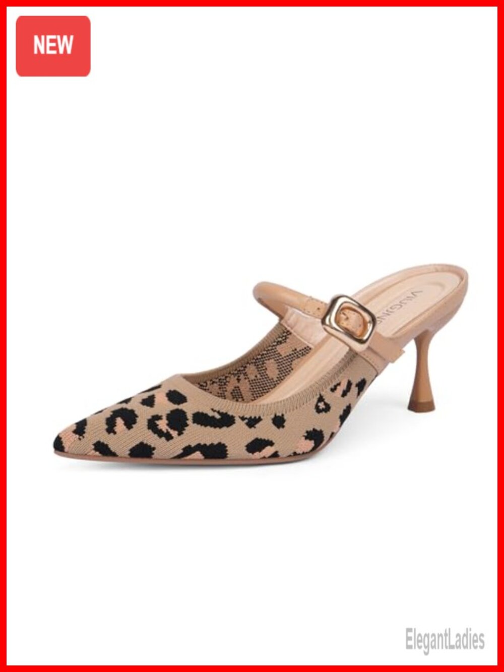 Closed Toe Kitten Heel Mules Pointed Toe Slip On Buckle Strap Women's Heels